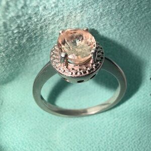Morganite Sterling Silver Ring